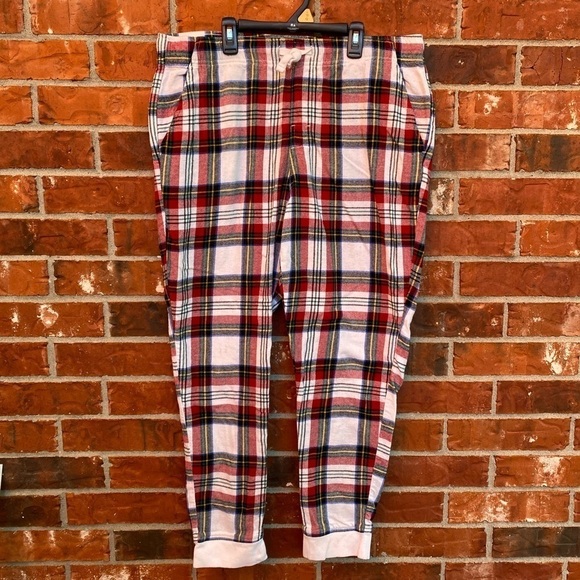 Old Navy Womens Large Red Plaid Pajama Pants - Picture 1 of 8